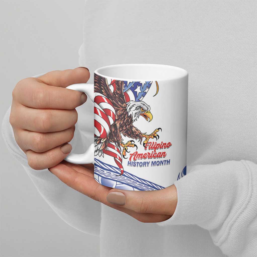 Filipino American History Month Ceramic Mug Philippines Agila USA Eagle Mix Flag