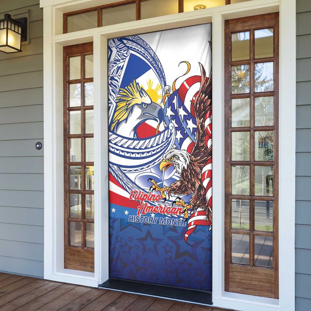 Filipino American History Month Door Cover Philippines Agila USA Eagle Mix Flag LT14 - Polynesian Pride
