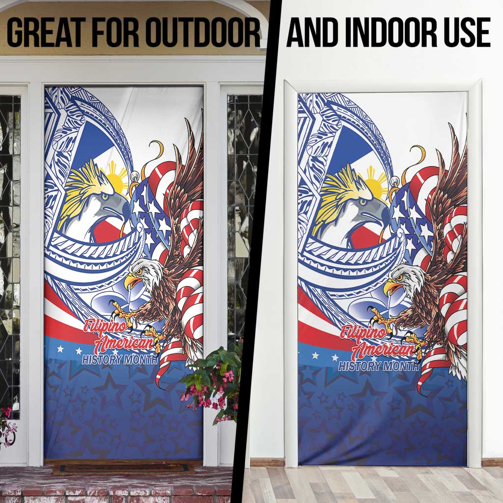 Filipino American History Month Door Cover Philippines Agila USA Eagle Mix Flag LT14 - Polynesian Pride