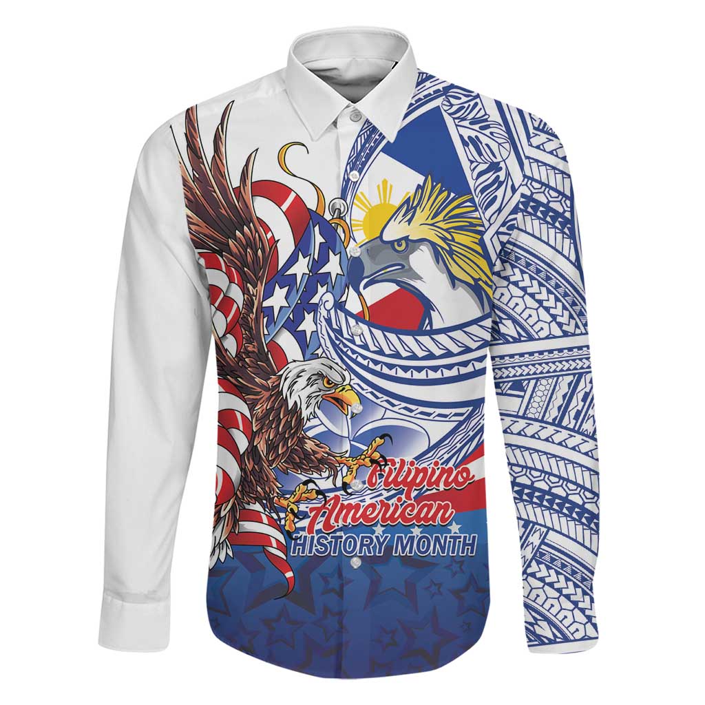 Filipino American History Month Family Matching Off Shoulder Short Dress and Hawaiian Shirt Philippines Agila USA Eagle Mix Flag