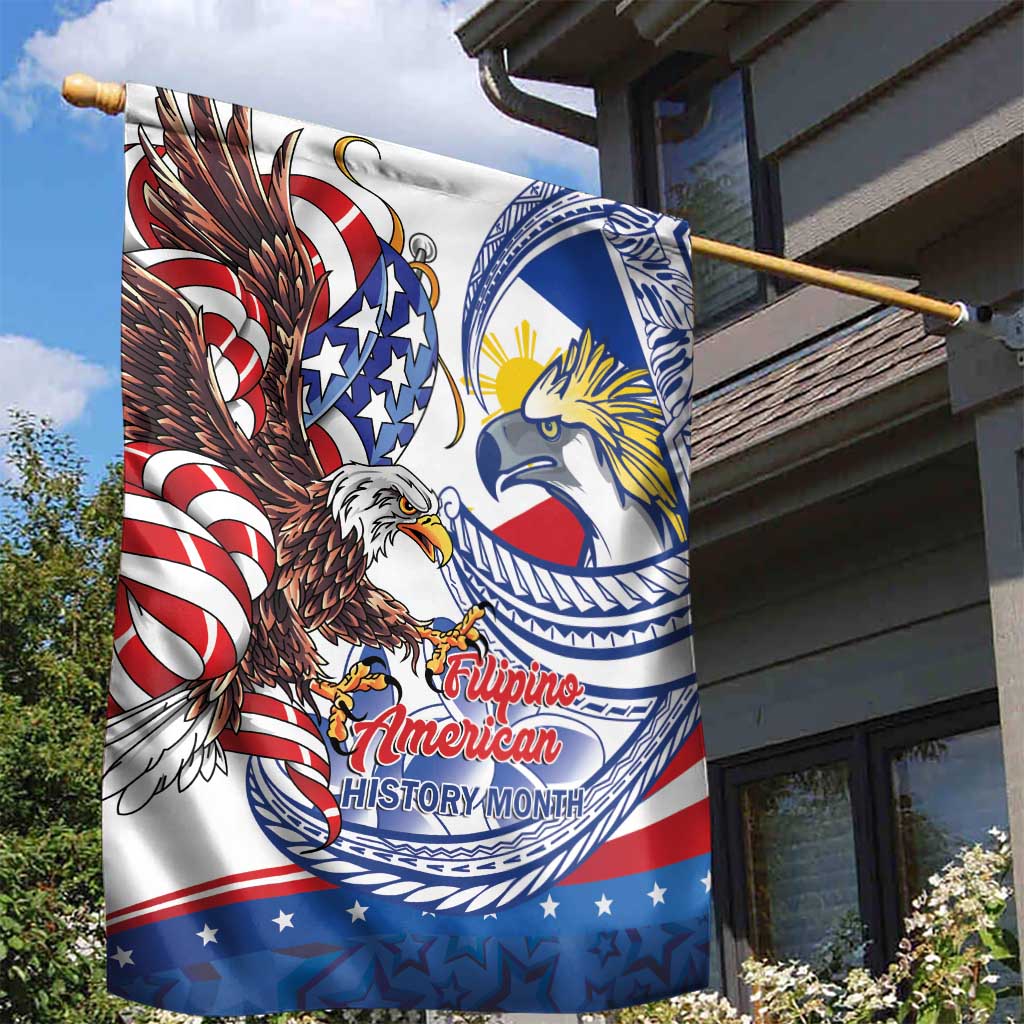 Filipino American History Month Garden Flag Philippines Agila USA Eagle Mix Flag LT14 - Polynesian Pride