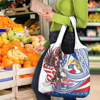 Filipino American History Month Grocery Bag Philippines Agila USA Eagle Mix Flag LT14 - Polynesian Pride