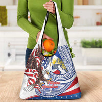 Filipino American History Month Grocery Bag Philippines Agila USA Eagle Mix Flag LT14 - Polynesian Pride