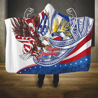 Filipino American History Month Hooded Blanket Philippines Agila USA Eagle Mix Flag LT14 - Polynesian Pride