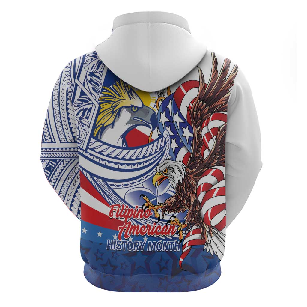 Filipino American History Month Hoodie Philippines Agila USA Eagle Mix Flag LT14 - Polynesian Pride