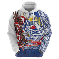 Filipino American History Month Hoodie Philippines Agila USA Eagle Mix Flag LT14 - Polynesian Pride