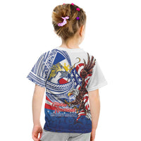Filipino American History Month Kid T Shirt Philippines Agila USA Eagle Mix Flag LT14 - Polynesian Pride