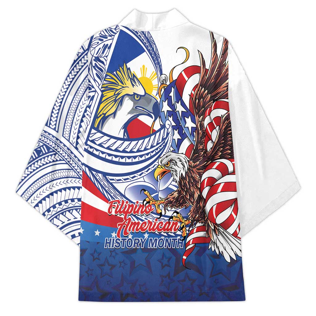 Filipino American History Month Kimono Philippines Agila USA Eagle Mix Flag LT14 - Polynesian Pride