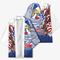 Filipino American History Month Kimono Philippines Agila USA Eagle Mix Flag LT14 - Polynesian Pride