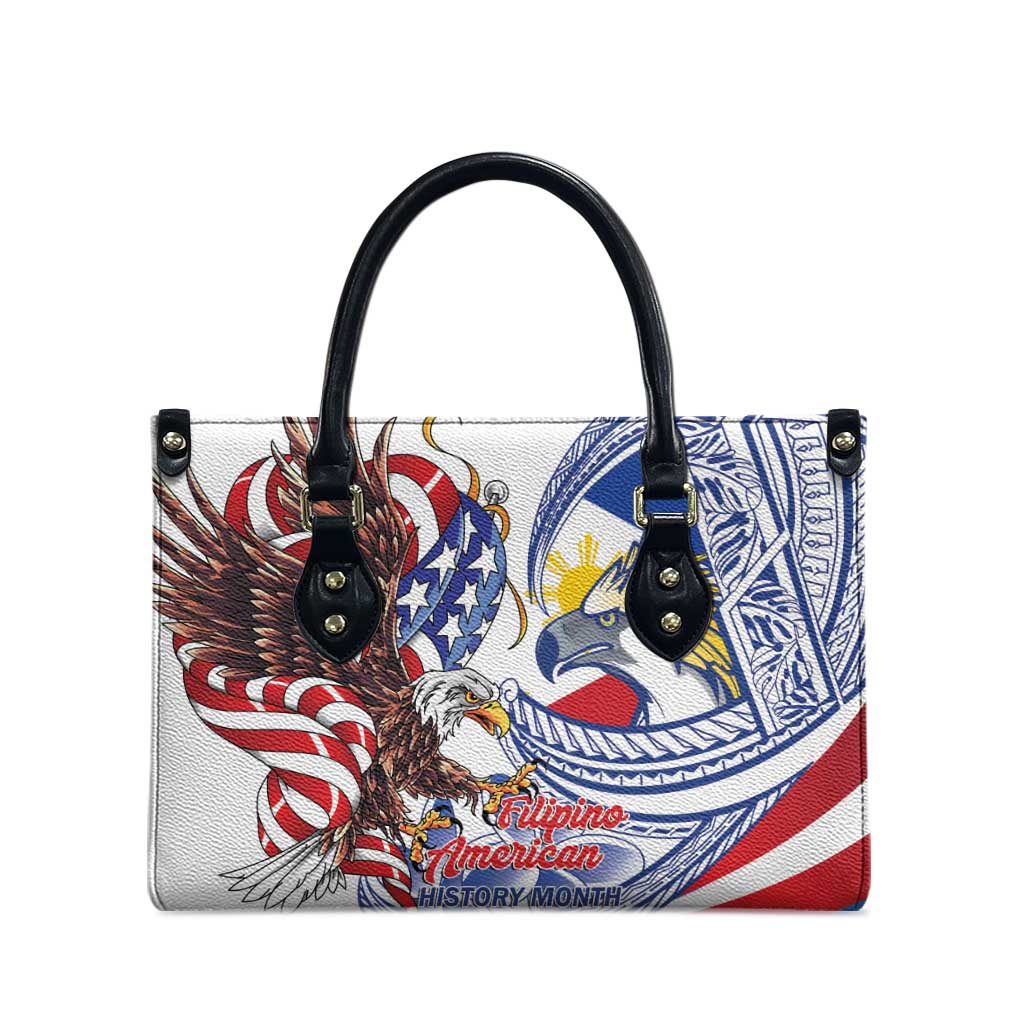 Filipino American History Month Leather Bag Philippines Agila USA Eagle Mix Flag LT14 - Polynesian Pride