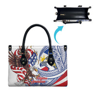 Filipino American History Month Leather Bag Philippines Agila USA Eagle Mix Flag LT14 - Polynesian Pride