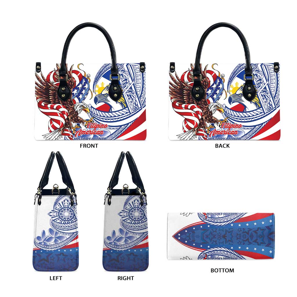 Filipino American History Month Leather Bag Philippines Agila USA Eagle Mix Flag LT14 - Polynesian Pride