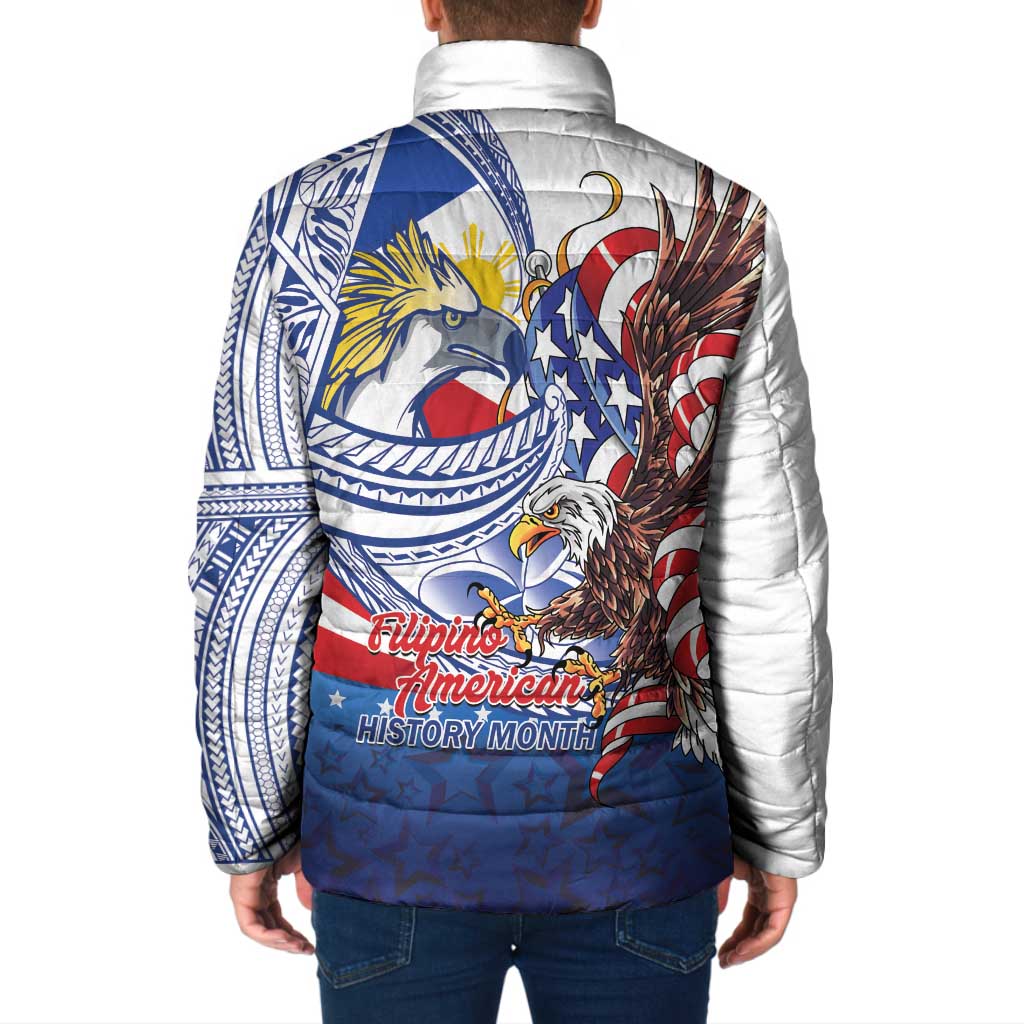 Filipino American History Month Padded Jacket Philippines Agila USA Eagle Mix Flag LT14 - Polynesian Pride