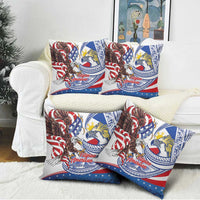 Filipino American History Month Pillow Cover Philippines Agila USA Eagle Mix Flag LT14 - Polynesian Pride