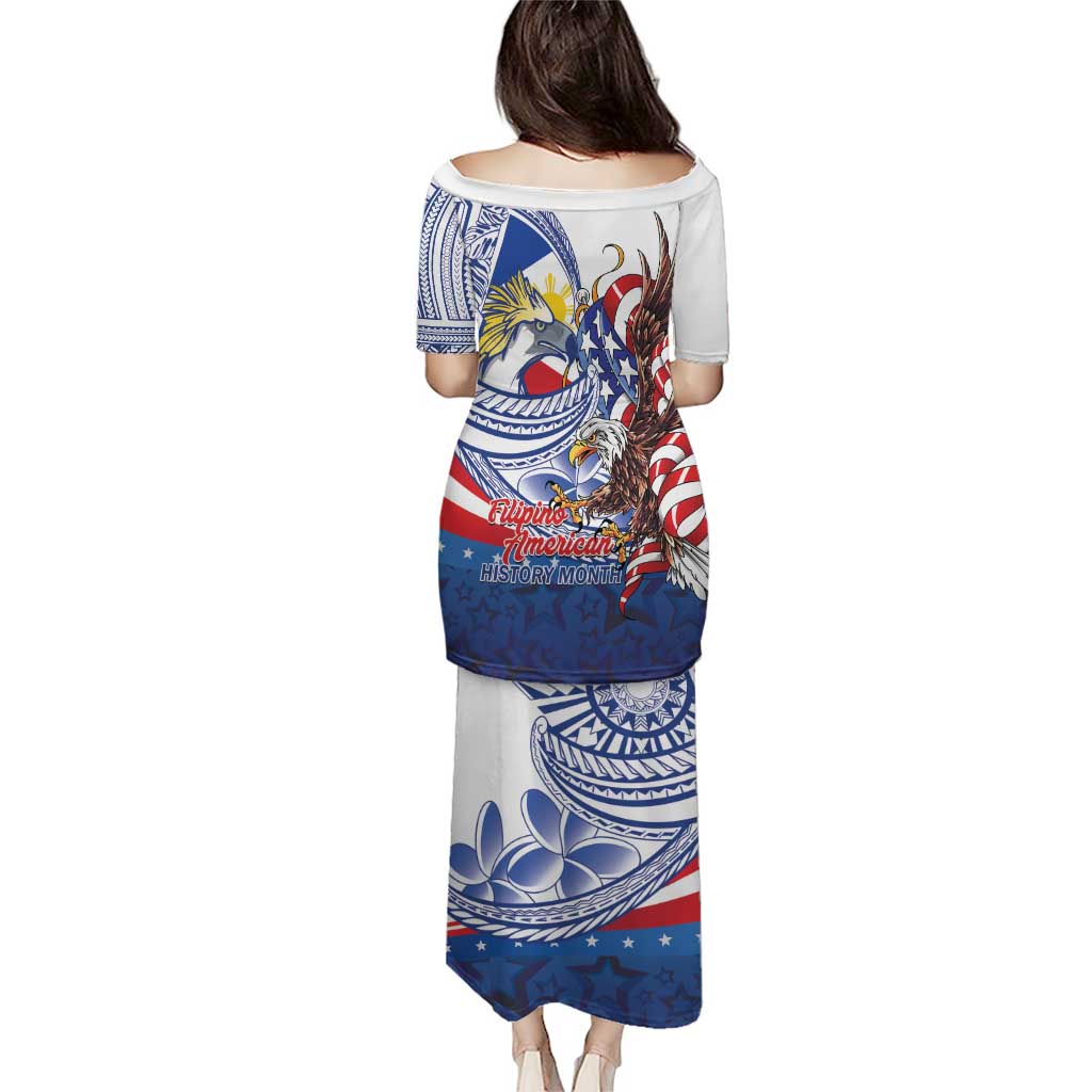 Filipino American History Month Puletasi Philippines Agila USA Eagle Mix Flag LT14 - Polynesian Pride