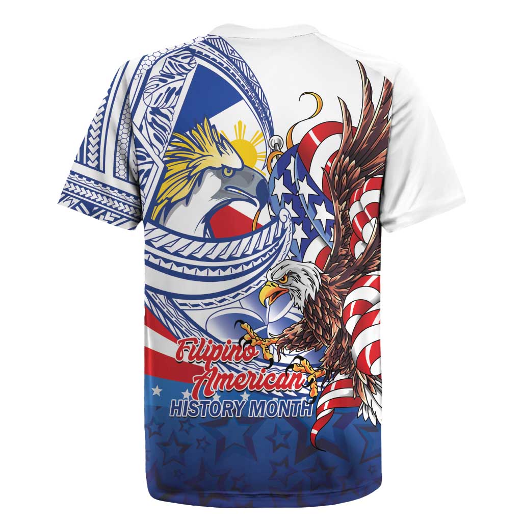 Filipino American History Month Rugby Jersey Philippines Agila USA Eagle Mix Flag LT14 - Polynesian Pride