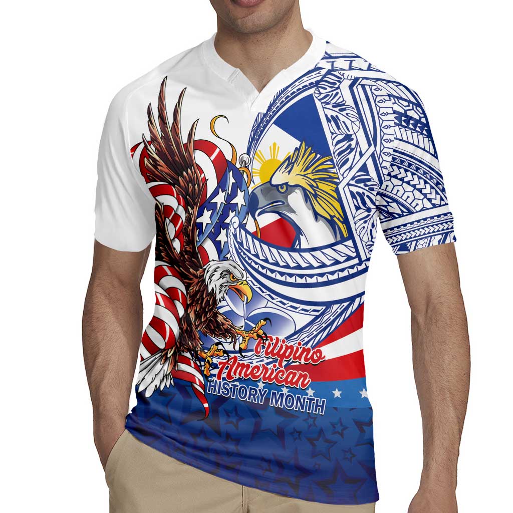 Filipino American History Month Rugby Jersey Philippines Agila USA Eagle Mix Flag LT14 - Polynesian Pride