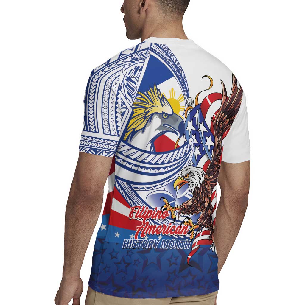 Filipino American History Month Rugby Jersey Philippines Agila USA Eagle Mix Flag LT14 - Polynesian Pride