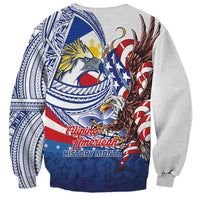 Filipino American History Month Sweatshirt Philippines Agila USA Eagle Mix Flag LT14 - Polynesian Pride