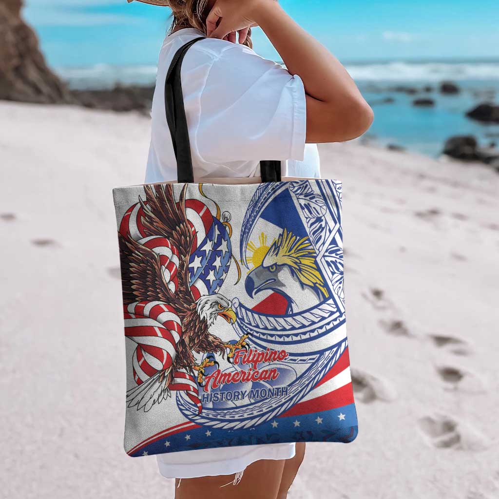 Filipino American History Month Tote Bag Philippines Agila USA Eagle Mix Flag LT14 - Polynesian Pride