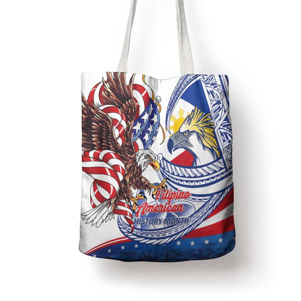 Filipino American History Month Tote Bag Philippines Agila USA Eagle Mix Flag LT14 - Polynesian Pride