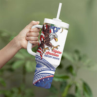 Filipino American History Month Tumbler With Handle Philippines Agila USA Eagle Mix Flag LT14 - Polynesian Pride