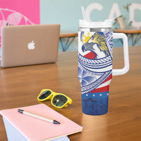 Filipino American History Month Tumbler With Handle Philippines Agila USA Eagle Mix Flag LT14 - Polynesian Pride