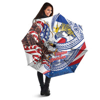 Filipino American History Month Umbrella Philippines Agila USA Eagle Mix Flag