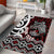 Personalised Aotearoa Bulldog Area Rug New Zealand Maori Taniko Art