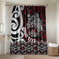 Personalised Aotearoa Bulldog Bathroom Set New Zealand Maori Taniko Art - Polynesian Pride