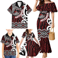Personalised Aotearoa Bulldog Family Matching Mermaid Dress and Hawaiian Shirt New Zealand Maori Taniko Art