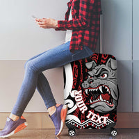 Personalised Aotearoa Bulldog Luggage Cover New Zealand Maori Taniko Art