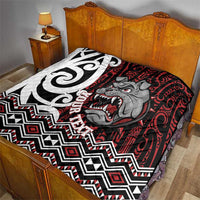 Personalised Aotearoa Bulldog Quilt New Zealand Maori Taniko Art