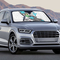 Aotearoa Te Ika-a-Maui Auto Sun Shade South Island Kekeru Maori Koru - Polynesian Pride