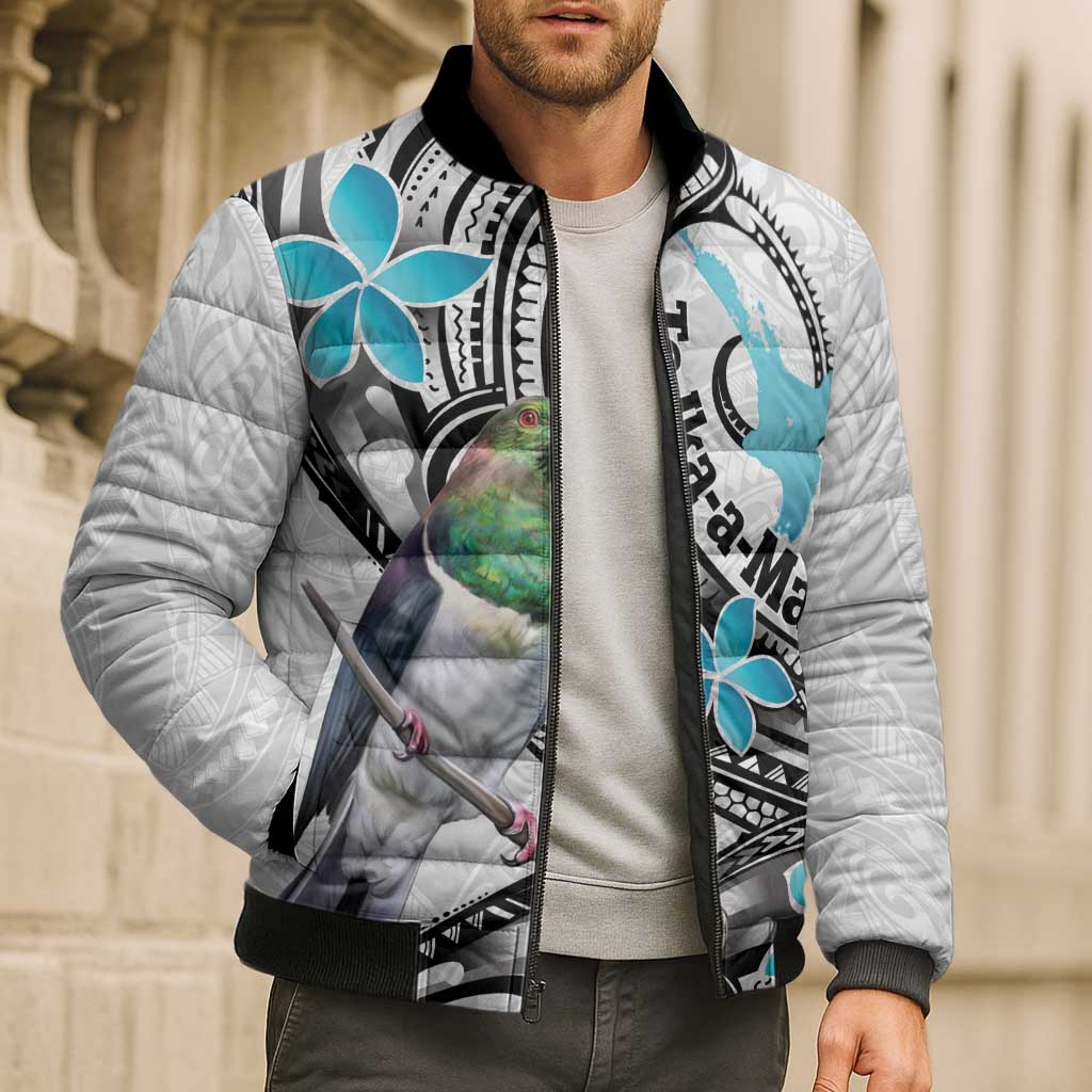 Aotearoa Te Ika-a-Maui Bomber Puffer Jacket South Island Kekeru Maori Koru - Polynesian Pride