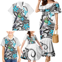 Aotearoa Te Ika-a-Maui Family Matching Mermaid Dress and Hawaiian Shirt South Island Kekeru Maori Koru
