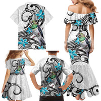 Aotearoa Te Ika-a-Maui Family Matching Mermaid Dress and Hawaiian Shirt South Island Kekeru Maori Koru