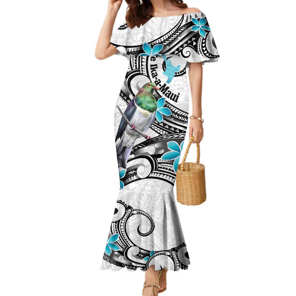 Aotearoa Te Ika-a-Maui Family Matching Mermaid Dress and Hawaiian Shirt South Island Kekeru Maori Koru