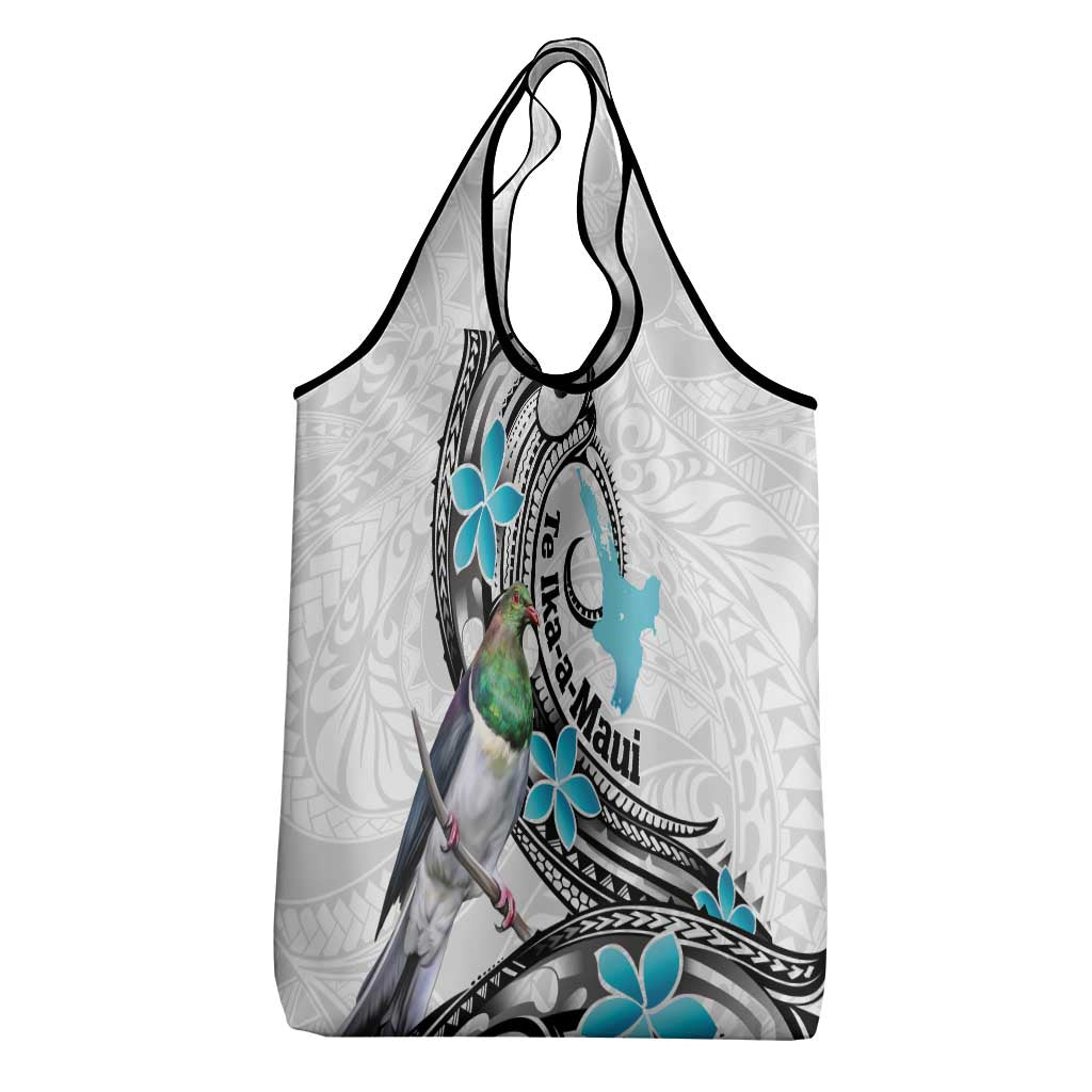 Aotearoa Te Ika-a-Maui Grocery Bag South Island Kekeru Maori Koru