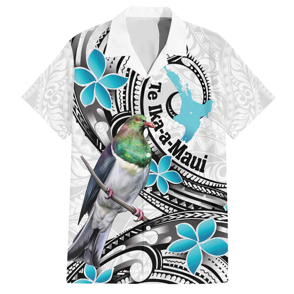 Aotearoa Te Ika-a-Maui Hawaiian Shirt South Island Kekeru Maori Koru LT14 White - Polynesian Pride