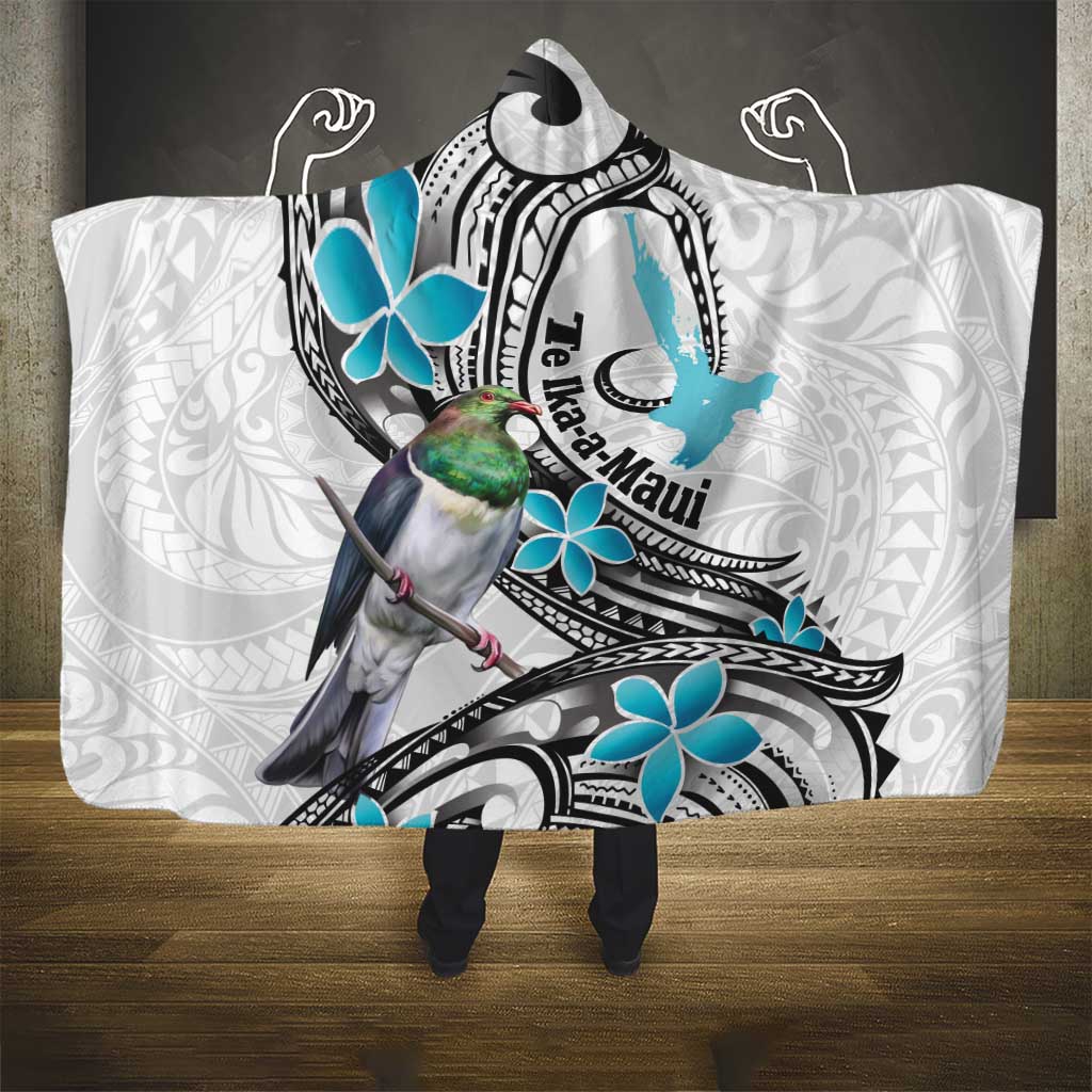 Aotearoa Te Ika-a-Maui Hooded Blanket South Island Kekeru Maori Koru LT14 - Polynesian Pride