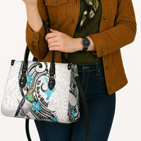 Aotearoa Te Ika-a-Maui Leather Bag South Island Kekeru Maori Koru - Polynesian Pride