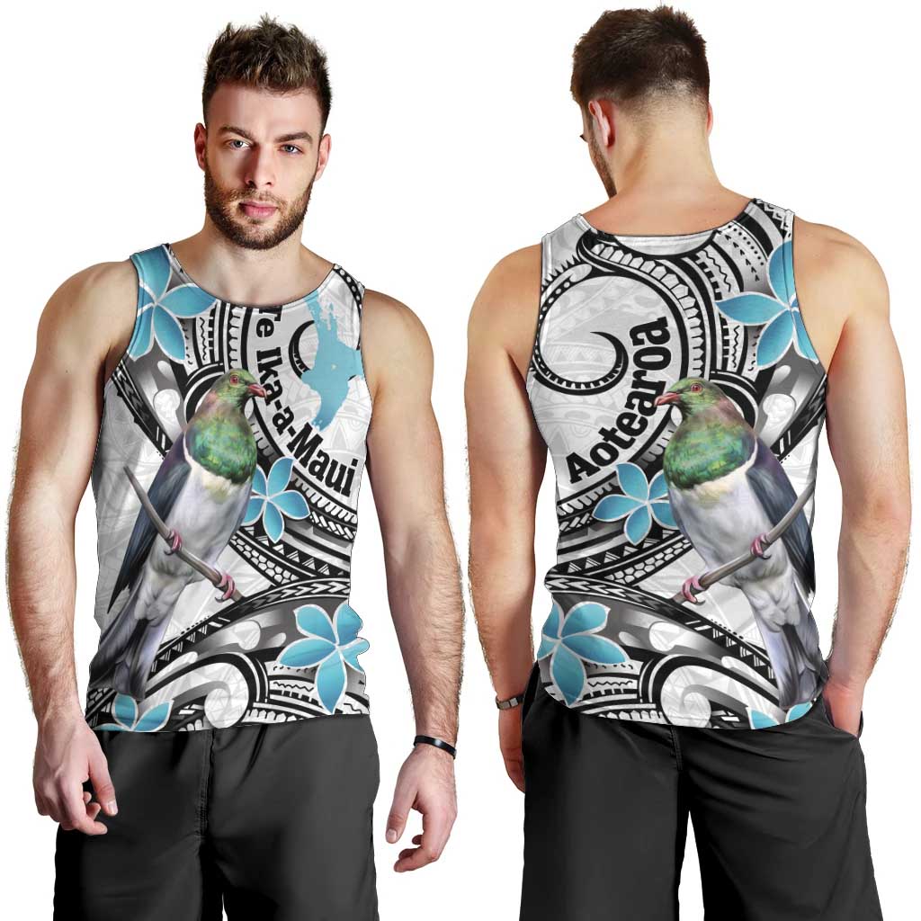 Aotearoa Te Ika-a-Maui Men Tank Top South Island Kekeru Maori Koru LT14 - Polynesian Pride
