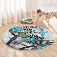 Aotearoa Te Ika-a-Maui Round Carpet South Island Kekeru Maori Koru