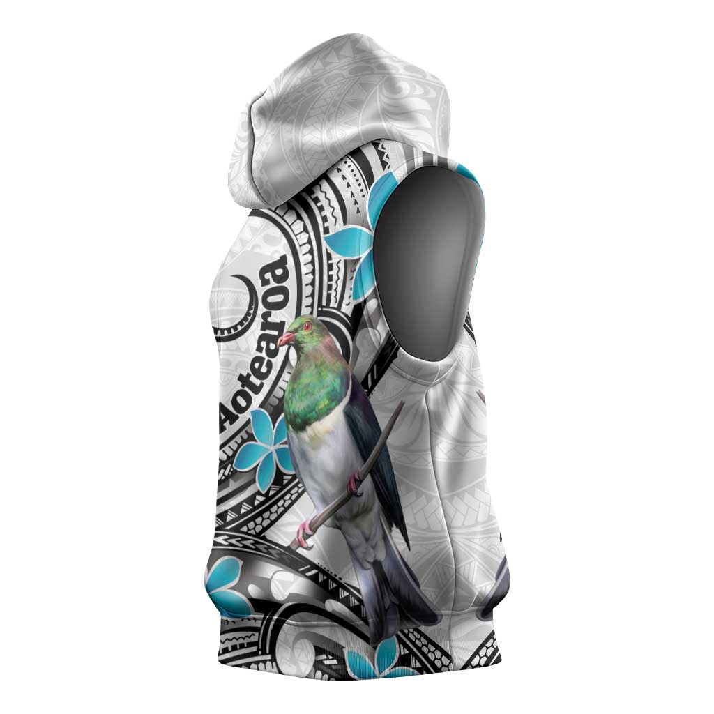 Aotearoa Te Ika-a-Maui Sleeveless Hoodie South Island Kekeru Maori Koru - Polynesian Pride