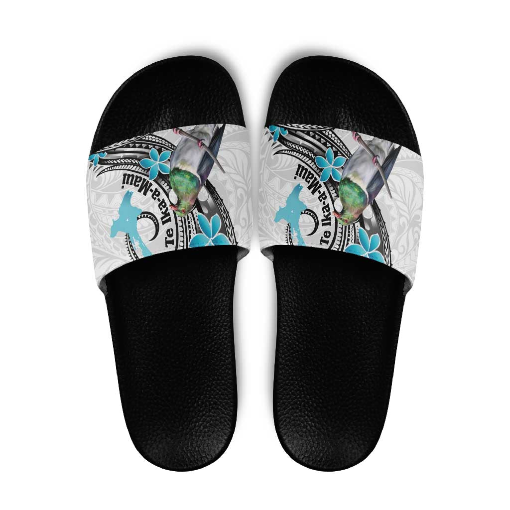 Aotearoa Te Ika-a-Maui Slide Sandals South Island Kekeru Maori Koru - Polynesian Pride