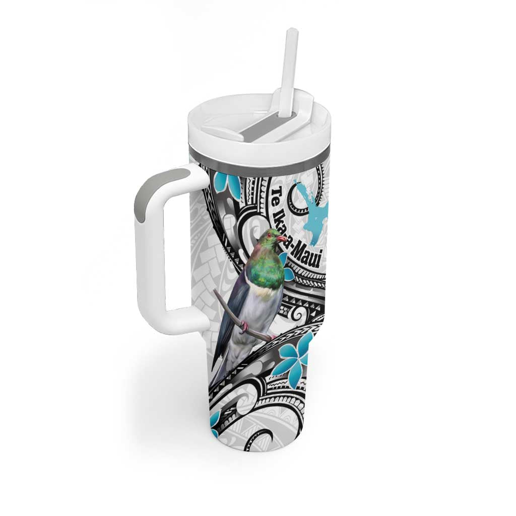 Aotearoa Te Ika-a-Maui Tumbler With Handle South Island Kekeru Maori Koru LT14 - Polynesian Pride