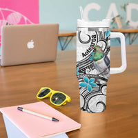 Aotearoa Te Ika-a-Maui Tumbler With Handle South Island Kekeru Maori Koru LT14 - Polynesian Pride