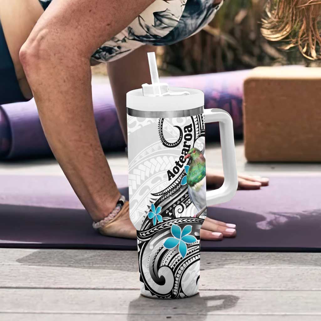 Aotearoa Te Ika-a-Maui Tumbler With Handle South Island Kekeru Maori Koru LT14 - Polynesian Pride