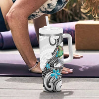 Aotearoa Te Ika-a-Maui Tumbler With Handle South Island Kekeru Maori Koru LT14 - Polynesian Pride